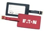 Custom Top Grain Leather Luggage Tag w/Open ID Window (Domestic)
