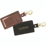 Custom Top Grain Leather Swivel Luggage Tag (Domestic)
