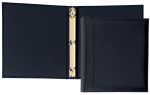 Custom Top Grain Leather 1" Ring Binder (Domestic) - 1