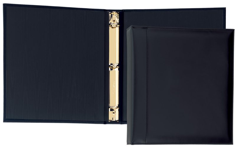 Custom Top Grain Leather 1" Ring Binder (Domestic) - 1