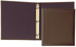 Custom Top Grain Leather 1" Ring Binder (Domestic) - 2