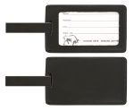 Custom Top Grain Leather Luggage Tag w/Open ID Window (Domestic) - 1