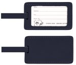 Custom Top Grain Leather Luggage Tag w/Open ID Window (Domestic) - 4