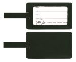 Custom Top Grain Leather Luggage Tag w/Open ID Window (Domestic) - 5