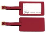 Custom Top Grain Leather Luggage Tag w/Open ID Window (Domestic) - 6