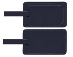 Custom Top Grain Leather Luggage Tag w/Security Flap (Domestic) - 4