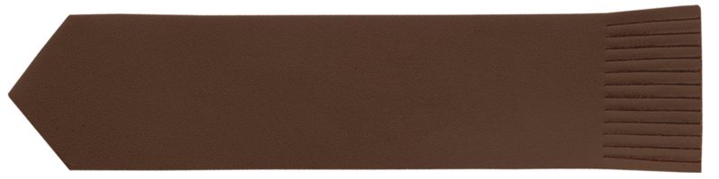 Custom Top Grain Leather Pointed Bookmark w/Fringe (Domestic) - 2