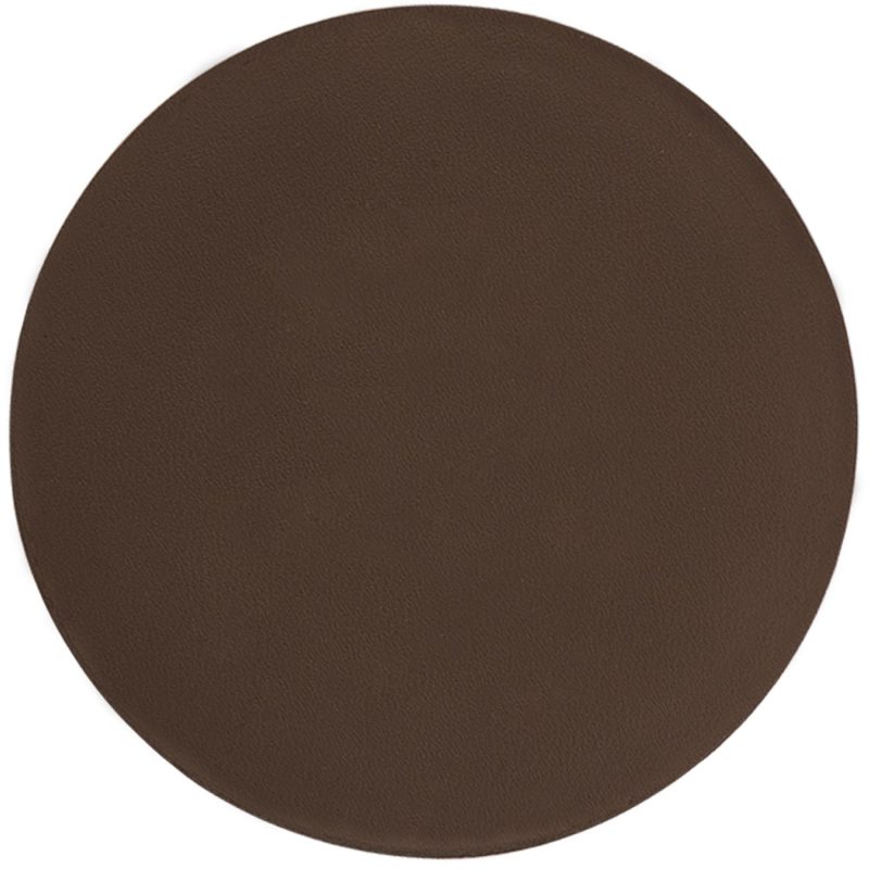 Custom Top Grain Leather Round Coaster w/ Felt Base (Domestic) - 2