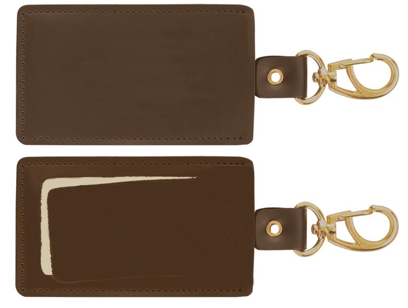 Custom Top Grain Leather Swivel Luggage Tag (Domestic) - 2